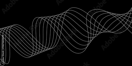 Abstract background with a glowing abstract waves. Abstract wave element for design. Digital frequency track equalizer, Futuristic background design. Light painting photography.