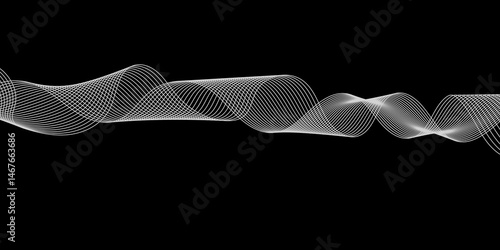Abstract background with a glowing abstract waves. Abstract wave element for design. Digital frequency track equalizer, Futuristic background design. Light painting photography.