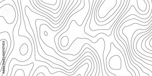 Topographic map contour background. Line map with elevation.Topography and geography map grid abstract backdrop, Luxury black abstract .