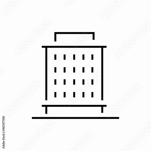 Modern apartment building icon vector sign
