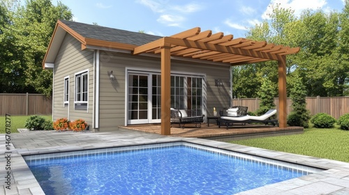 Small home with pool and patio