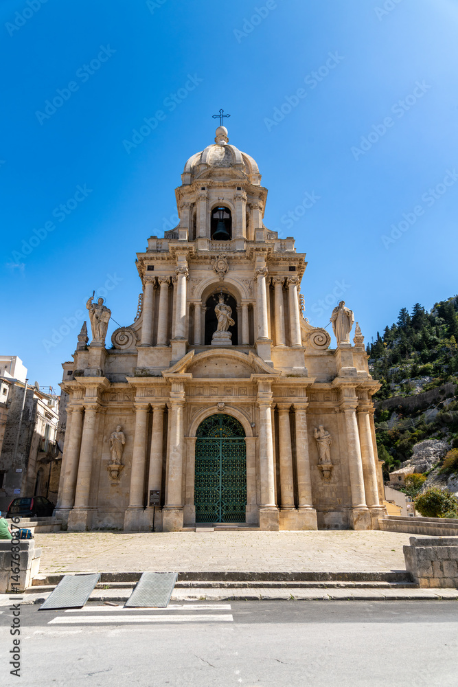 Fototapeta premium Facade of San Bartolomeo Church in Scicli