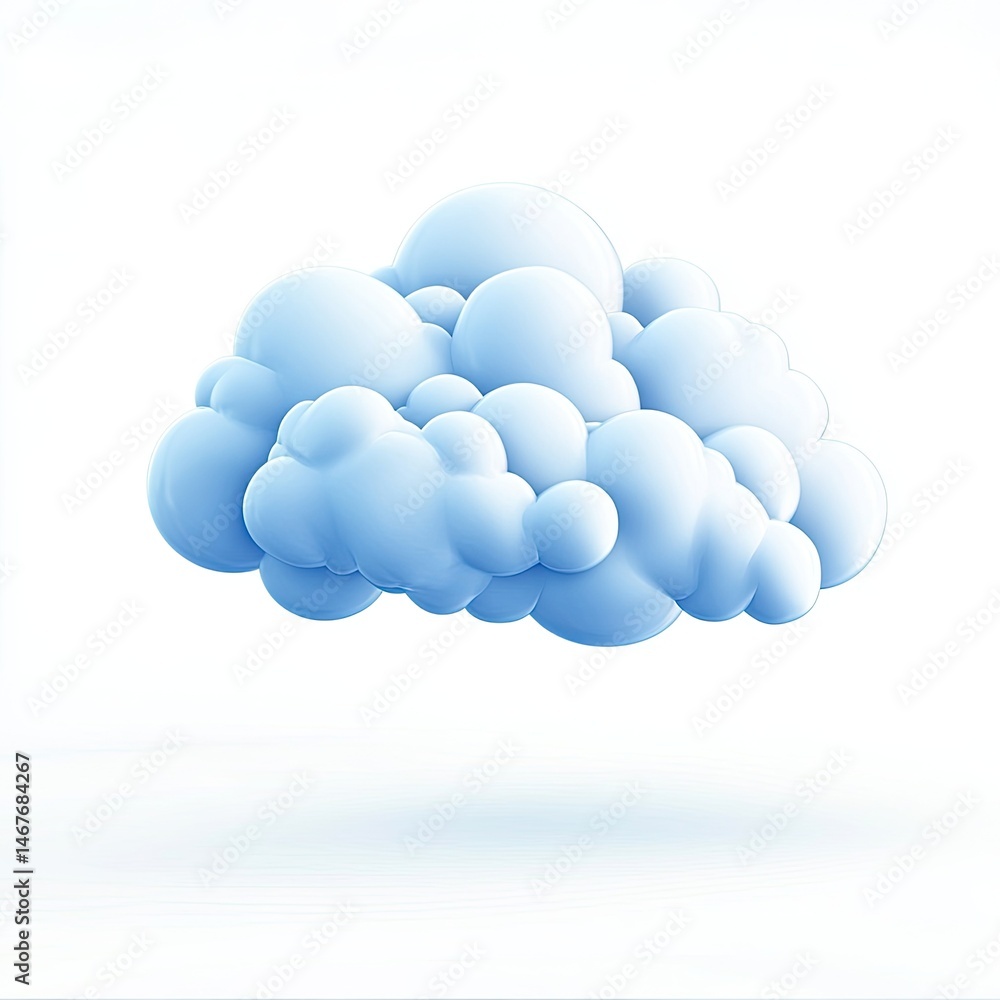 Light Blue Cloud Illustration Light Blue Cloud Illustration