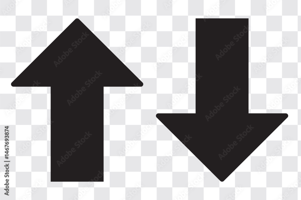 custom made wallpaper toronto digitalUp and down arrow icon in rounded corner. Upward and downward sign symbol