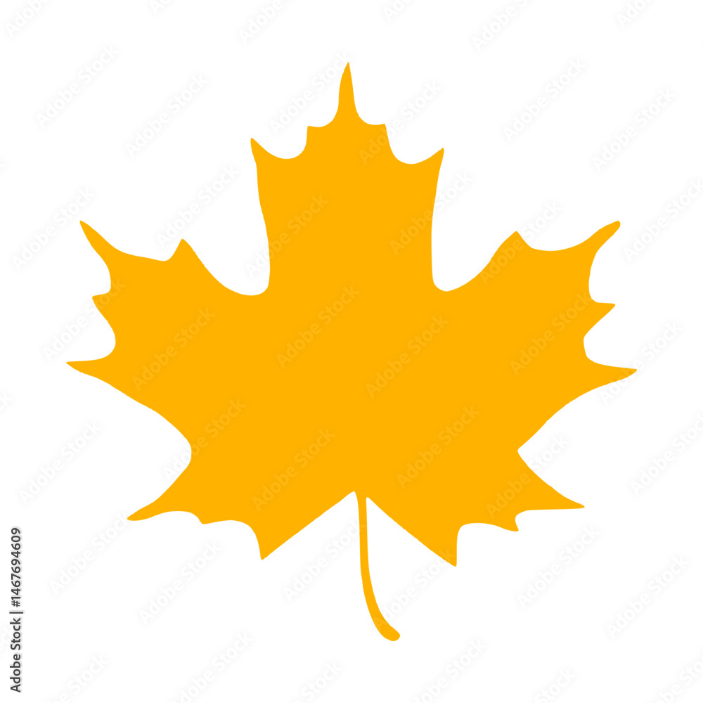 Bright Yellow Maple Leaf Icon Bright Yellow Maple Leaf Icon