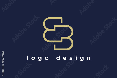 simple letter bb logo icon vector design template concept