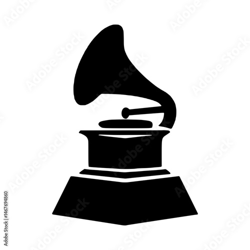 Grammy Award Icon - Black Silhouette