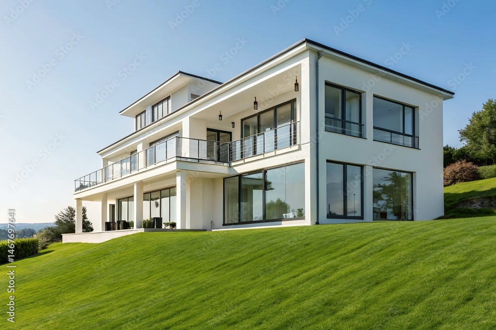Modern Multi-Level House Luxury Home Design on a Hillside Modern Multi-Level House Luxury Home Design on a Hillside