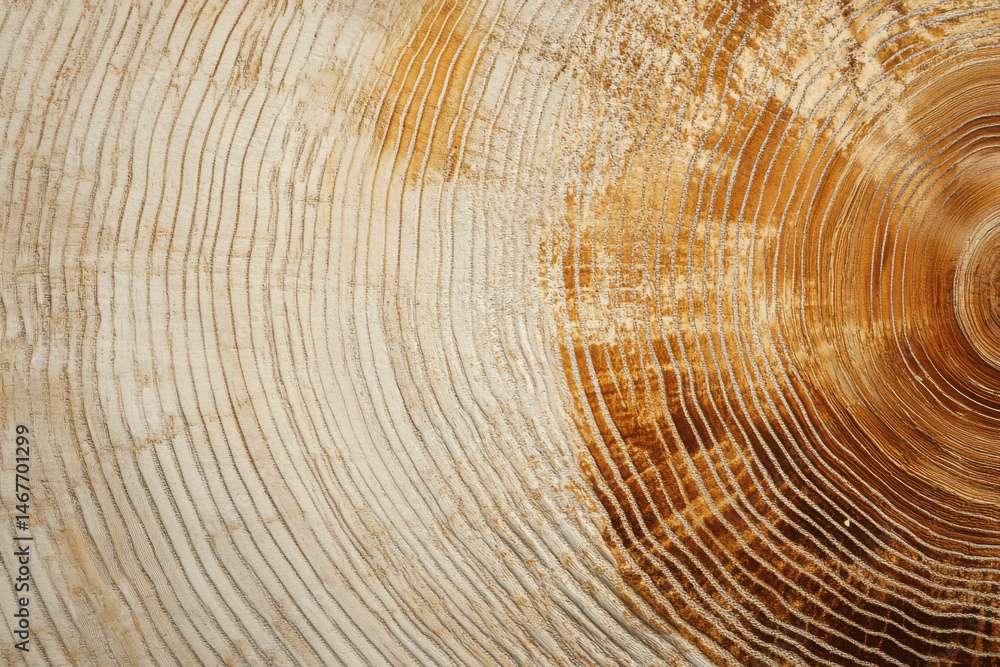 Fototapeta premium Close up of tree rings showing growth and age