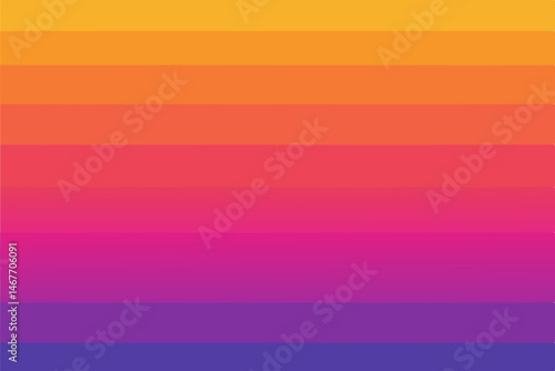 Vibrant Sunset Gradient Stripes Warm Hues Summer Colors Bold Design Graphic Art Digital Print Color