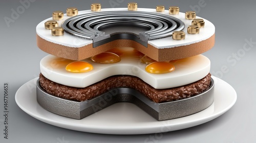 Cross-section infographic showing biogas digester heating coils, insulation layers, and heat exchanger units transferring thermal energy to maintain optimal fermentation temperature