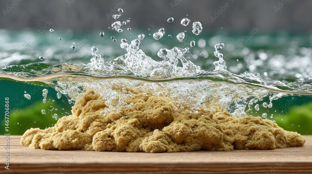 High-definition close-up of anaerobic digester mixing blades in motion inside a transparent reactor chamber with rising bubbles and swirling organic slurry textures