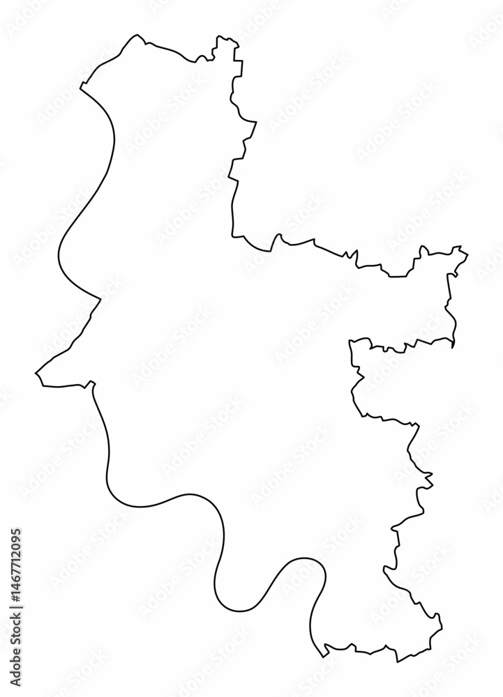 Dusseldorf outline map