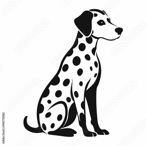 black and white dog