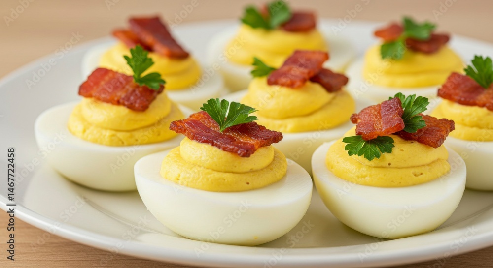 Deviled eggs, appetizer, creamy filling Deviled eggs, appetizer, creamy filling
