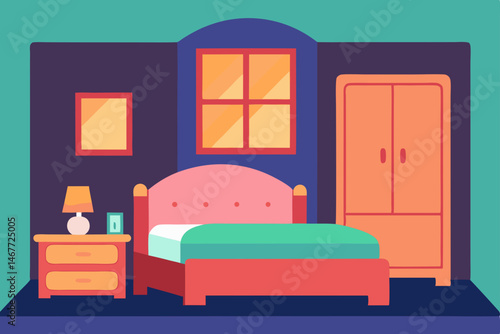 interior of a bedroom with a bed