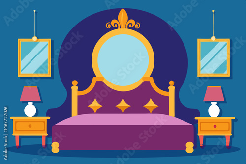 living room with a bed