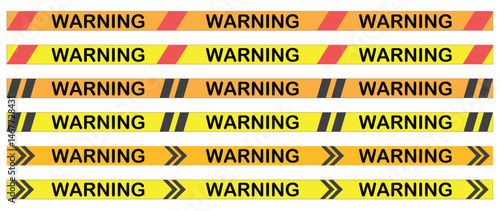 caution tape on white