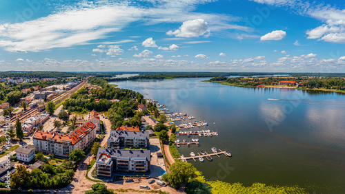 Fototapeta Naklejka Na Ścianę i Meble -  Ostróda-miasto położone na Mazurach na Pojezierzu Iławskim
