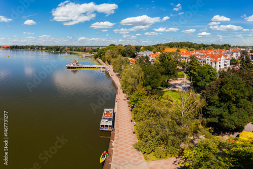 Fototapeta Naklejka Na Ścianę i Meble -  Ostróda-miasto położone na Mazurach na Pojezierzu Iławskim