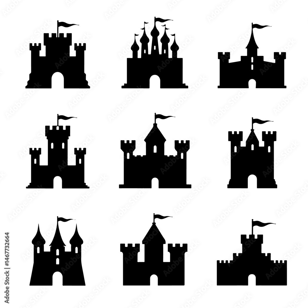 Fototapeta premium silhouettes of houses