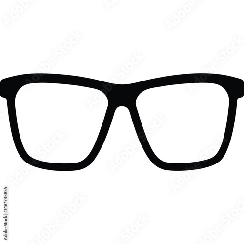 Stylish eyewear Black frame eyeglasses feature a modern square shape with a bold, thick design