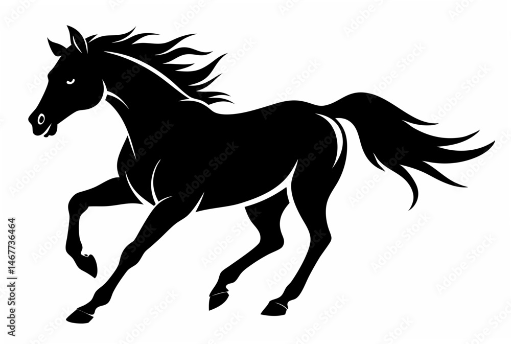 Obraz premium horse silhouette vector