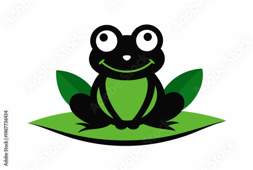 green frog on a leaf