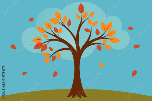 autumn tree vector