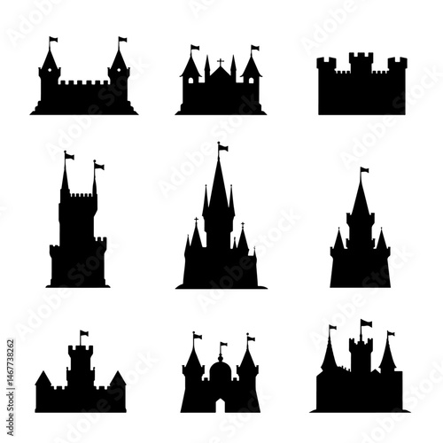 silhouettes of city