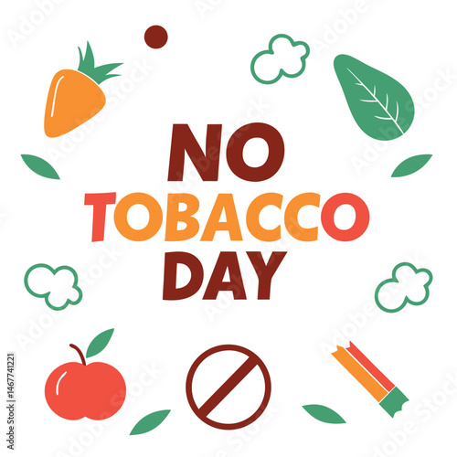 


   No tobacco day vector illustration.
