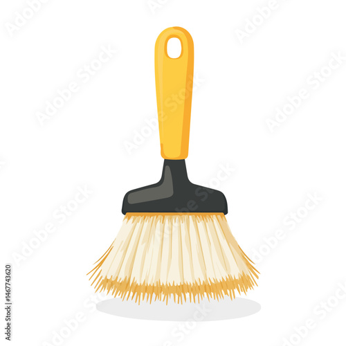Scrubbing Brush Flat vector, minimalist design, isolated on a white background.