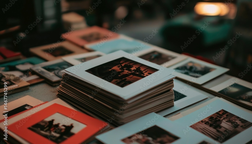 Fototapeta premium Vintage photographs on display