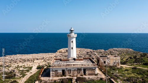 Lighthouse on rugged coast near Syracuse