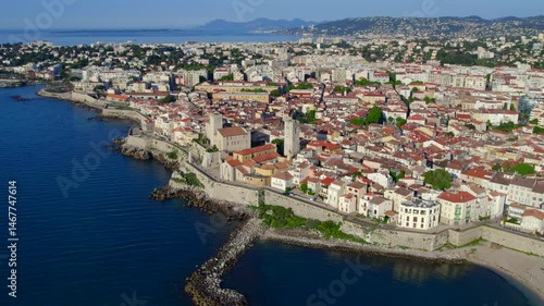 Wallpaper Mural Aerial view of Anitbes France of the French Riviera Torontodigital.ca