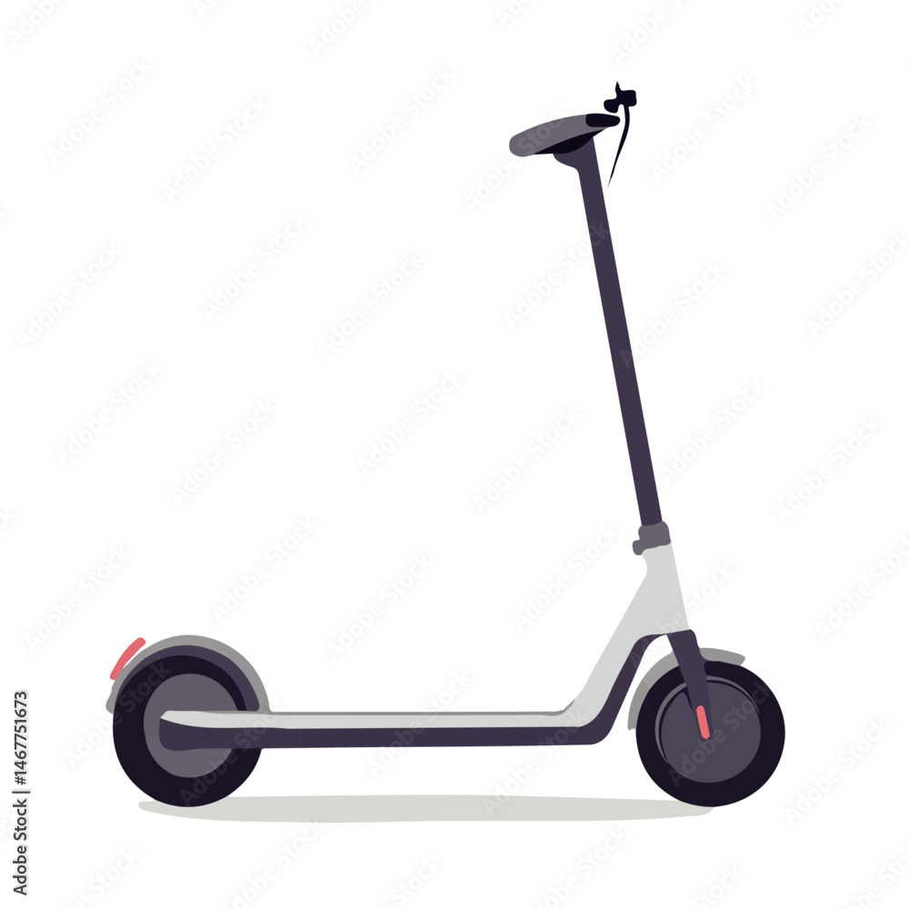 Flat vector Scooter, minimalist design, isolated on a white background. Flat vector Scooter, minimalist design, isolated on a white background.