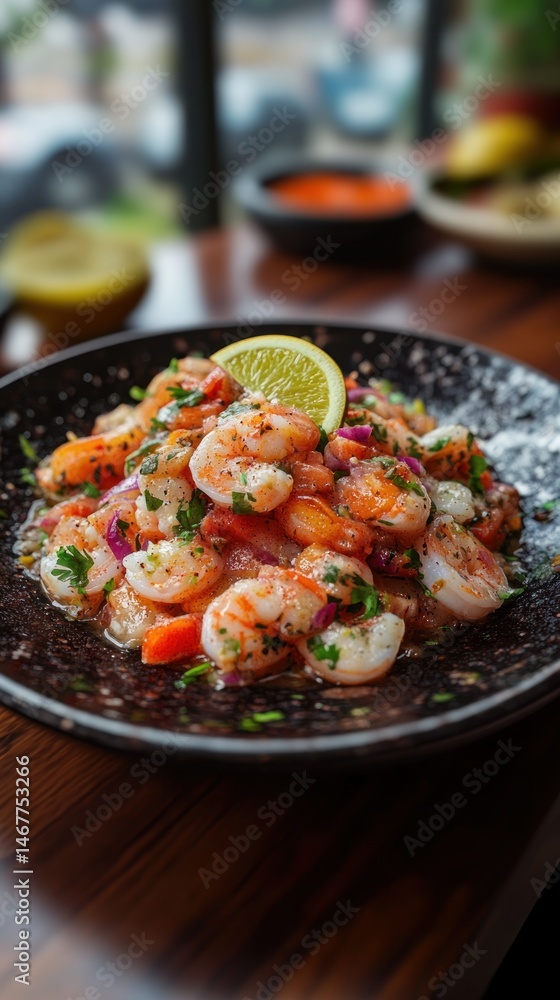 Fresh shrimp salad with lemon and herbs Fresh shrimp salad with lemon and herbs