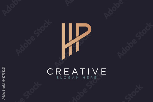 simple letter hp logo icon vector design template concept