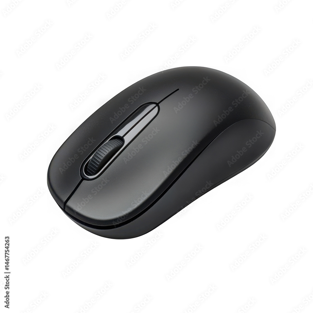 Wireless computer mouse close up view on transparent background Wireless computer mouse close up view on transparent background