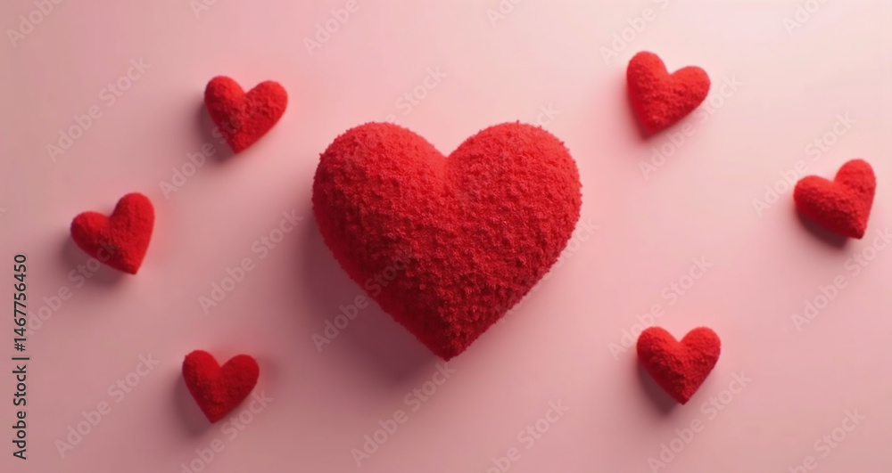 Fototapeta premium red heart on white background