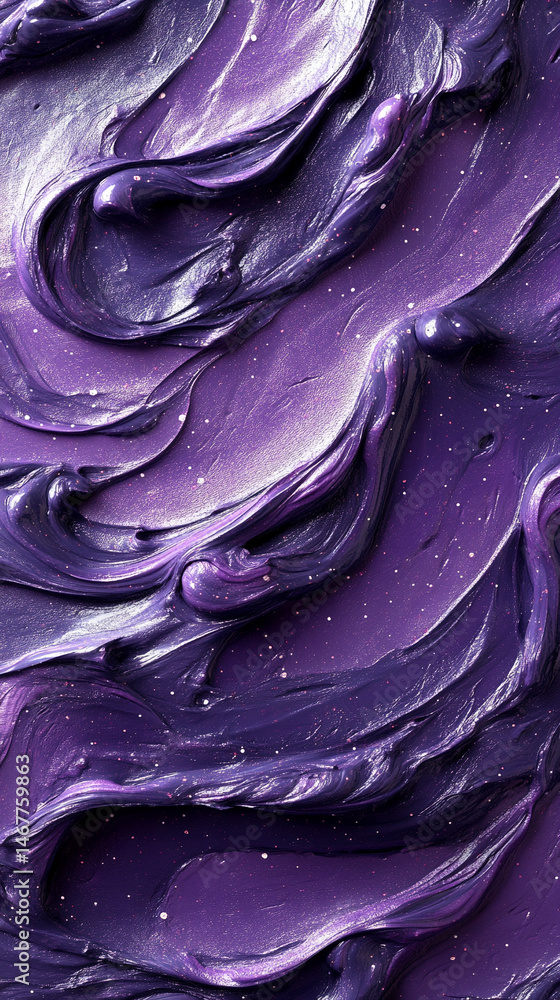 3D rendering of purple liquid cosmetic spheres floating in a soft abstract background. Symbolizes beauty, innovation, skincare science, and modern elegance in a futuristic wellness concept.