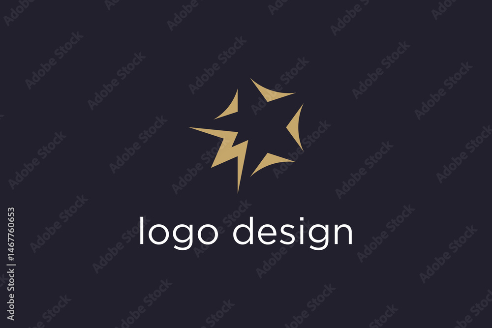 Fototapeta premium simple star logo icon vector design template concept