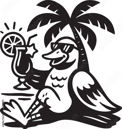 pirate on the beach vector