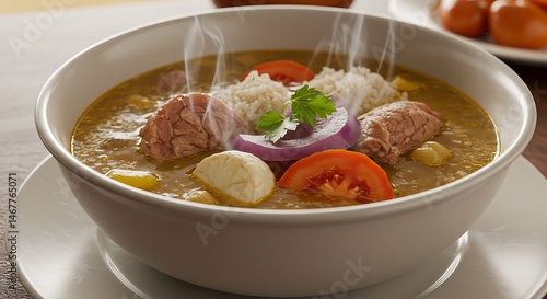 Hearty Ecuadorian Locro de Papa Potato Soup A Culinary Delight from the Andes Mountains Featuring Andean Flavors and Traditional Cooking Techniques From South America