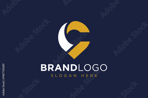 simple location c letter logo icon vector design template concept