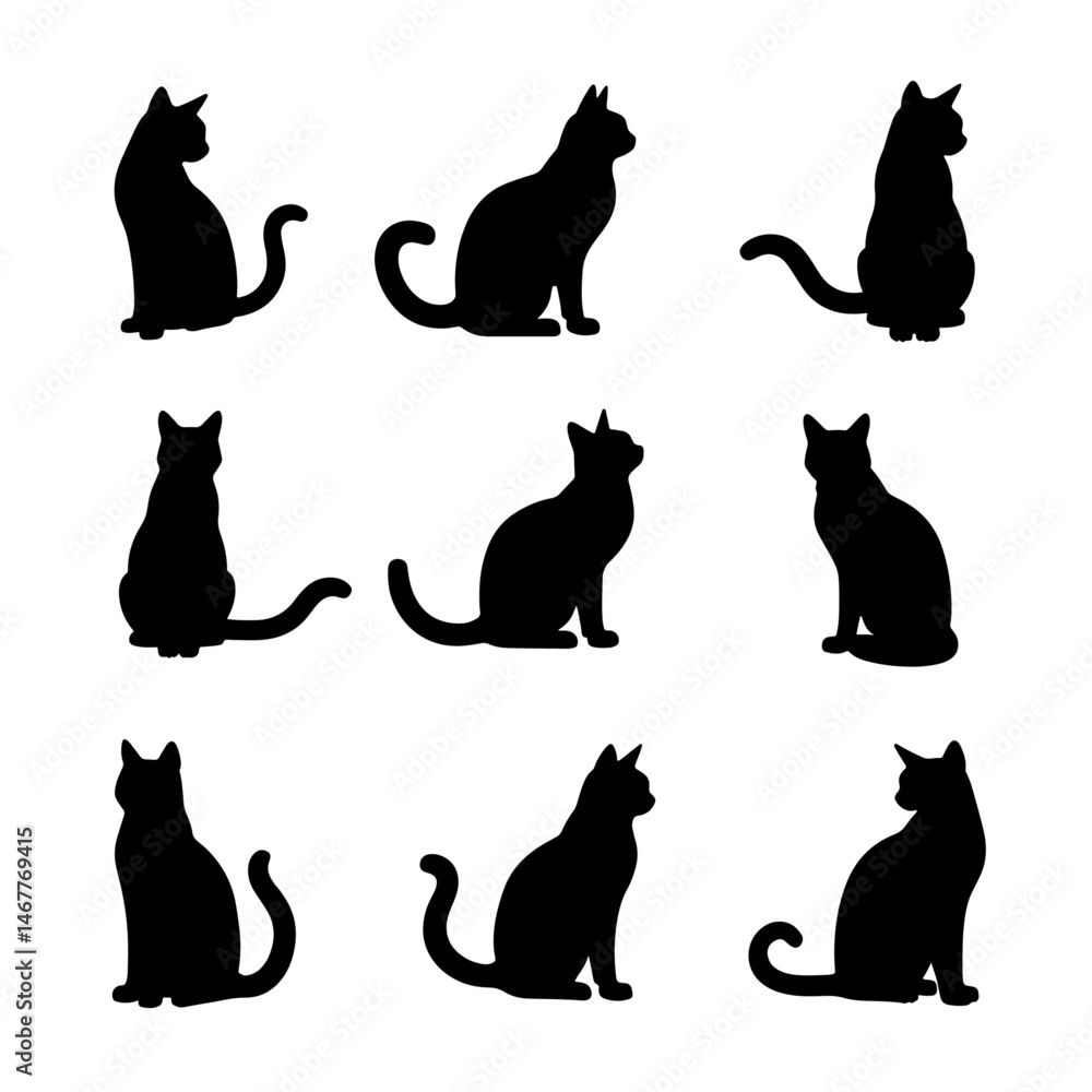Set pig silhouette isolated vector on white background Set pig silhouette isolated vector on white background