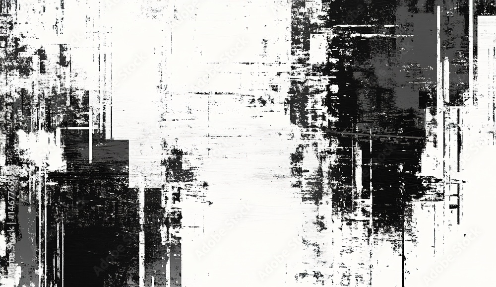 Obraz premium An abstract black and white noise-like artistic pattern.