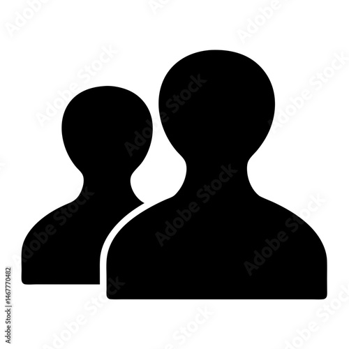 Simple Iconographic Representation of a Group of Two Unidentified People