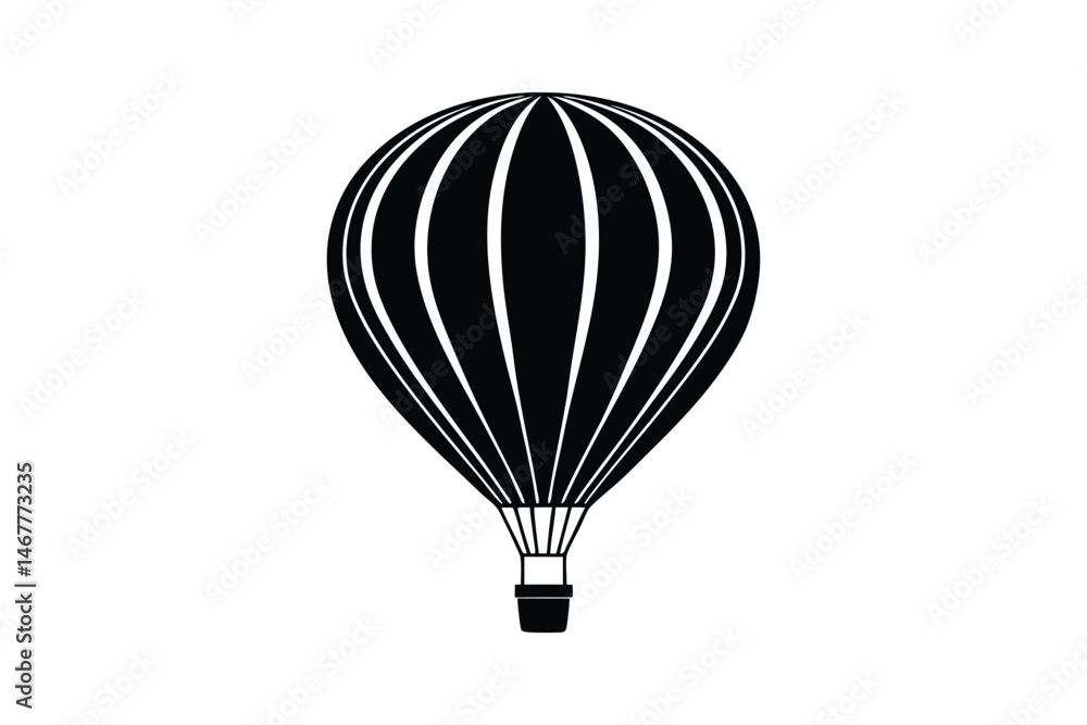 Obraz premium Silhouette art illustration of a hot air balloon.eps