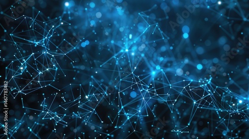 A stunning visualization of complex networks featuring millions of nodes and links, showcasing the dynamics of digital connections in an abstract style.